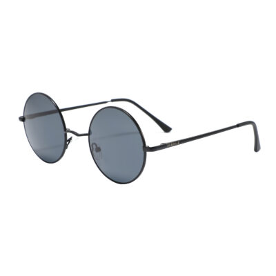 Pacific 3651-1 Round PC Lens Tinted Sunglasses Black